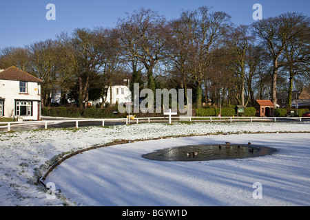 würde Newton im Winter Yorkshire Wolds East Yorkshire Stockfoto