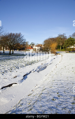 Wold Newton im Winter Yorkshire Wolds East Yorkshire Stockfoto