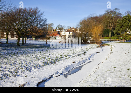 Wold Newton im Winter Yorkshire Wolds East Yorkshire Stockfoto