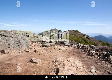 Wanderer auf dem Appalachian Trail in den White Mountains, New Hampshire, USA Stockfoto