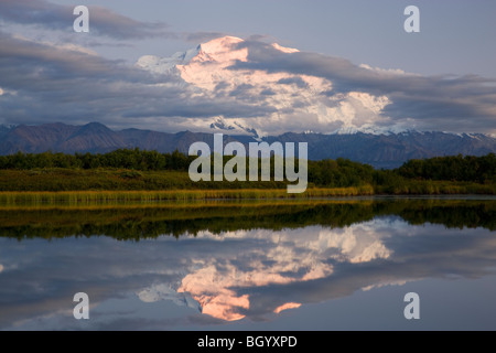 Mt. McKinley aus Reflexion Teich, Denali-Nationalpark, Alaska. Stockfoto