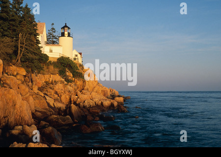 Bass Harbor Head Leuchtturm, Acadia Nationalpark Maine Stockfoto