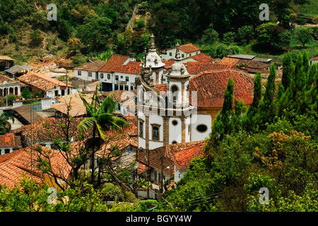 Igreja Nossa Senhora Rosario Dos Pretos befindet sich in der Stadt von Ouro Preto, Minsa Gerails, Brasilien Stockfoto