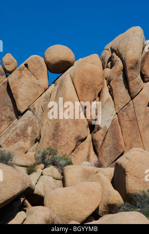 Granit Felsformationen in Joshua Tree Nationalpark, Kalifornien. Stockfoto