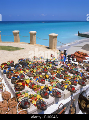 Beach Promenade Handwerk stall, Varadero, Matanzas, Republik Kuba Stockfoto
