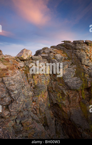 Stein schneiden Sie entlang der Trail Ridge Road, Rocky Mountain National Park, Colorado. Stockfoto