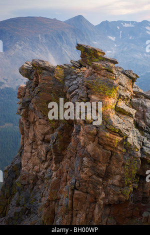 Stein schneiden Sie entlang der Trail Ridge Road, Rocky Mountain National Park, Colorado. Stockfoto