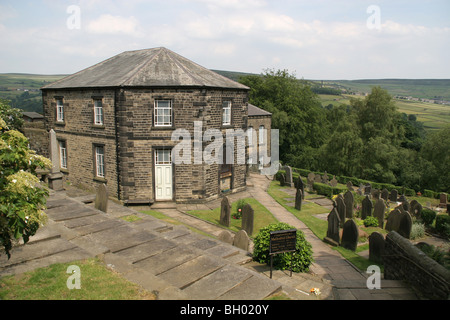 Die achteckige Kapelle der Methodisten in Heptonstall, West Yorkshire UK, mit Links zu John Wesley. Stockfoto