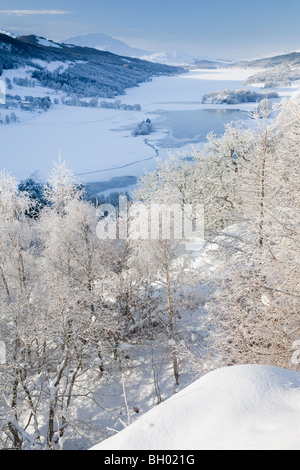 Queens View im Winter, Perthshire, Schottland Stockfoto