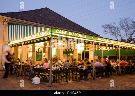 Cafe Du Monde, French Market Coffee stand, French Quarter, New Orleans, Louisiana Stockfoto