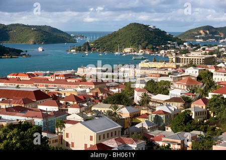 Die Stadt Charlotte Amalie, St. Thomas, USVI Stockfoto