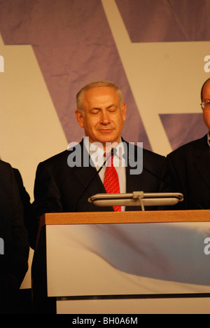 (Bibi) Benjamin Netanjahu (auch Binyamin Netanyahu, geboren 21. Oktober 1949) ist der Premierminister von Israel. Februar 2009 Stockfoto