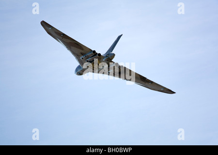 Vulcan-Bomber XH558 mit offenen Bombenschacht RAF Leuchars Airshow 2009, Fife, Schottland Stockfoto