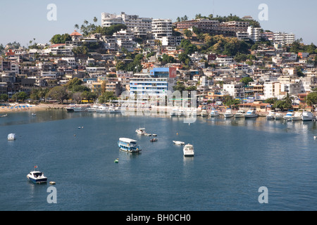 Blick auf Hafen von Acapulco, Mexiko. Stockfoto