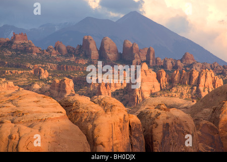 Hinter den Felsen Wildnis Untersuchungsgebiet, in der Nähe von Moab, Utah. Stockfoto