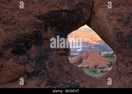 Partition Arch, Devils Garden, Arches-Nationalpark, Moab, Utah. Stockfoto