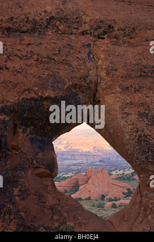 Partition Arch, Devils Garden, Arches-Nationalpark, Moab, Utah. Stockfoto