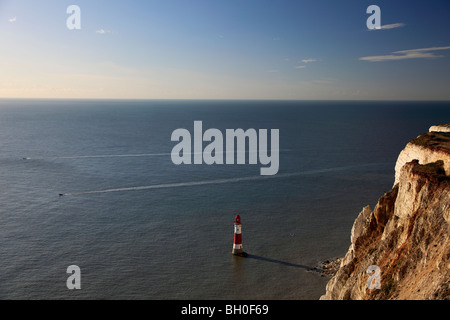 Beachy Head Lighthouse weiße Kreide Klippen Sussex Ärmelkanal England UK Stockfoto