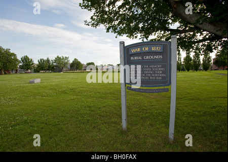 Krieg von 1812 Grabstätte Sackets Harbor Battlefield State Historic Site. Stockfoto