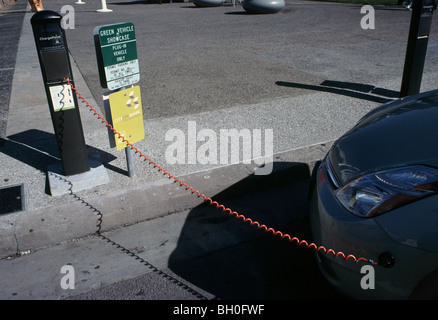 Elektrofahrzeug aufladen Station, San Francisco, Kalifornien, USA Stockfoto