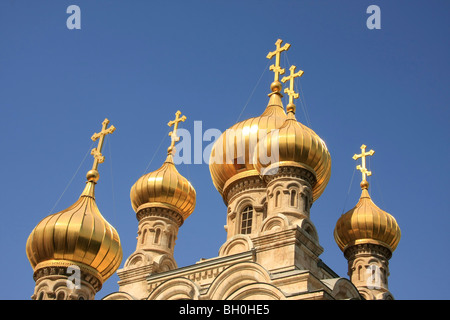 Israel, Jerusalem, russische orthodoxe Kirche der Maria Magdalena auf dem Ölberg Stockfoto