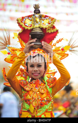 Sinulog Königin in Cebu City, Philippinen Stockfoto