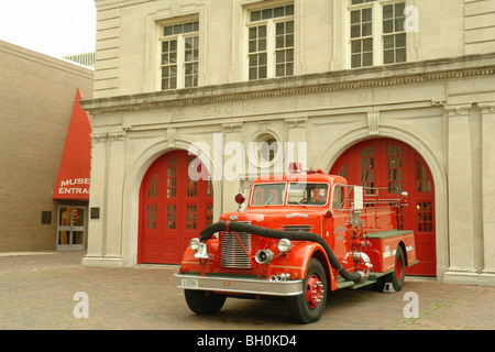 Memphis, TN, Tennessee, Feuer in der Innenstadt, Museum von Memphis Stockfoto