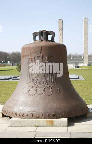 Berliner Olympiastadion Olympia Stadion Olympiastadion der Olympischen Glocke Stockfoto