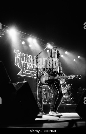 Irischen Hard Rock Band Thin Lizzy mit Gitarrist Gary Moore auf The Black Rose Tour 1979 Stockfoto