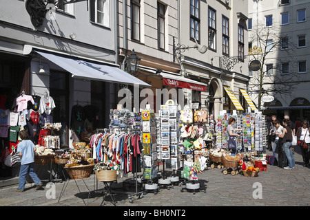 Berlin Mitte Nikolaiviertel Nikolai Viertel Nicolai Nicolaiviertel Quartal Stockfoto