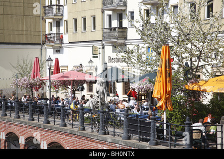 Berlin Mitte Nikolaiviertel Nikolai Viertel Nicolai Nicolaiviertel Quartal Stockfoto