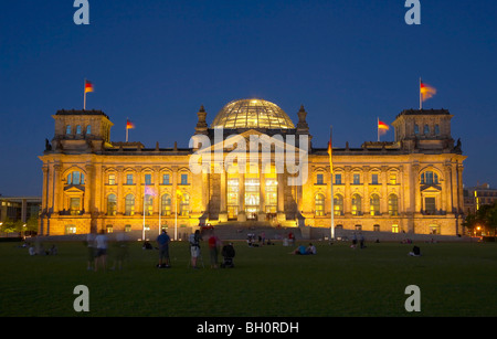 Regierungsgebäude in Berlin-Mitte (Reichstag), Spree, Brandenburg, Deutschland, Europa Stockfoto