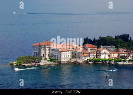 Palast auf Isola Bella im Lago Maggiore, die Borromäischen Inseln Isole Borromäischen, Lago Maggiore, Lago Maggiore, Piemont, Italien Stockfoto