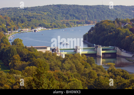 Wehr, See Baldeney, Essen, Ruhrgebiet, Nordrhein-Westfalen, Deutschland Stockfoto