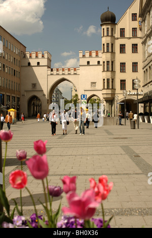 Karlstor Karlsplatz Platz München, Bayern, Deutschland, Europa Stockfoto