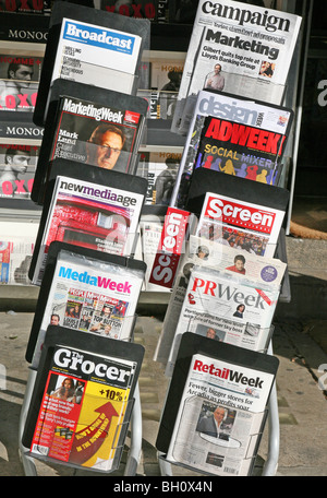 Media Zeitschriften auf Verkauf, London Stockfoto
