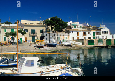 Europa, Spanien, Mallorca, Portopetro, Hafen Stockfoto