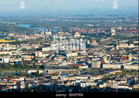 Blick auf die Stadt Linz an der Donau, Linz, Oberösterreich, Österreich Stockfoto