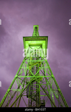 Berlin der Funkturm in den Abend, Berlin, Deutschland, Europa beleuchtet. Stockfoto