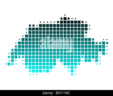 Karte der Schweiz Stockfoto