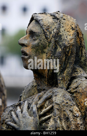 Detail aus der Hungersnot Statuen auf den Fluss Liffey, Dublin Irland. Stockfoto