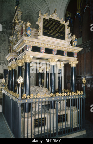 Elisabeth i. Grab und Denkmal Westminster Abbey, London England Stockfoto