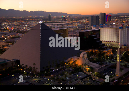 Luftaufnahme des Luxor, Las Vegas, Nevada. Stockfoto