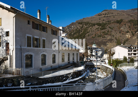 Das Stadtzentrum, Brides-Les-Bains, Tarentaise-Tal, Savoie, Frankreich Stockfoto