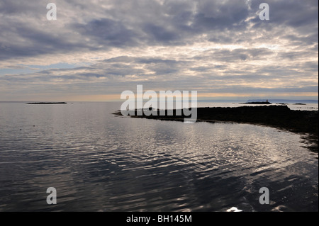 Sommerabend auf der Insel Flatey in Breidafjördur aus Snaefellsnes in West-Island Stockfoto