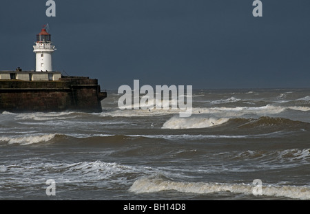 Barsch Rock Leuchtturm, New Brighton, Wirral UK Stockfoto