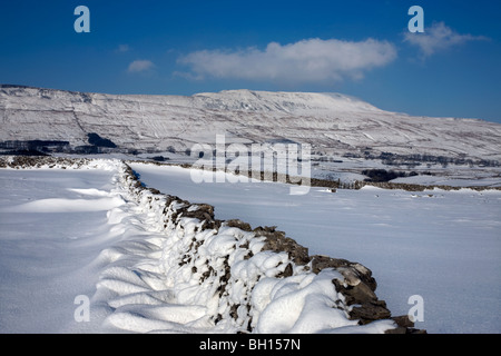 Whernside im Winter, Yorkshire Dales, England, UK Stockfoto