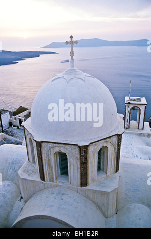 Fira Thira Stadt Santorini Griechenland Stockfoto