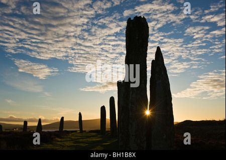 Ring of Brodgar Menhire, Orkney, Schottland Stockfoto