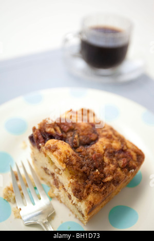 BlackBerry Jam Streusel Kaffee-Kuchen Stockfoto